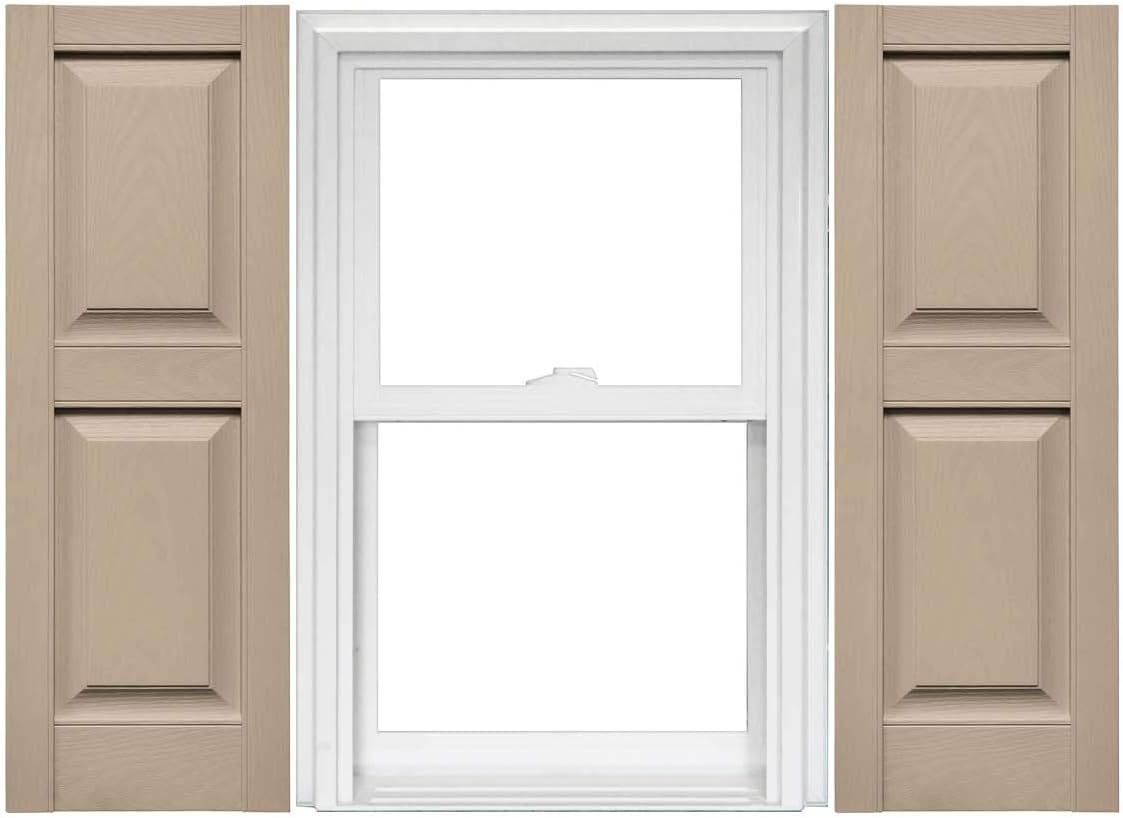 Raised Panel Vinyl Shutters (1 Pair) - 14.75 x 59 Classic Blue N883196