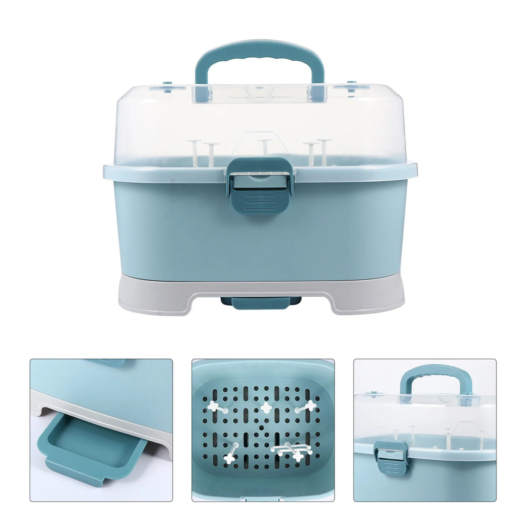 Milk Bottle Case Baby Bottle Drying Rack Box Baby Supplies Container I8962