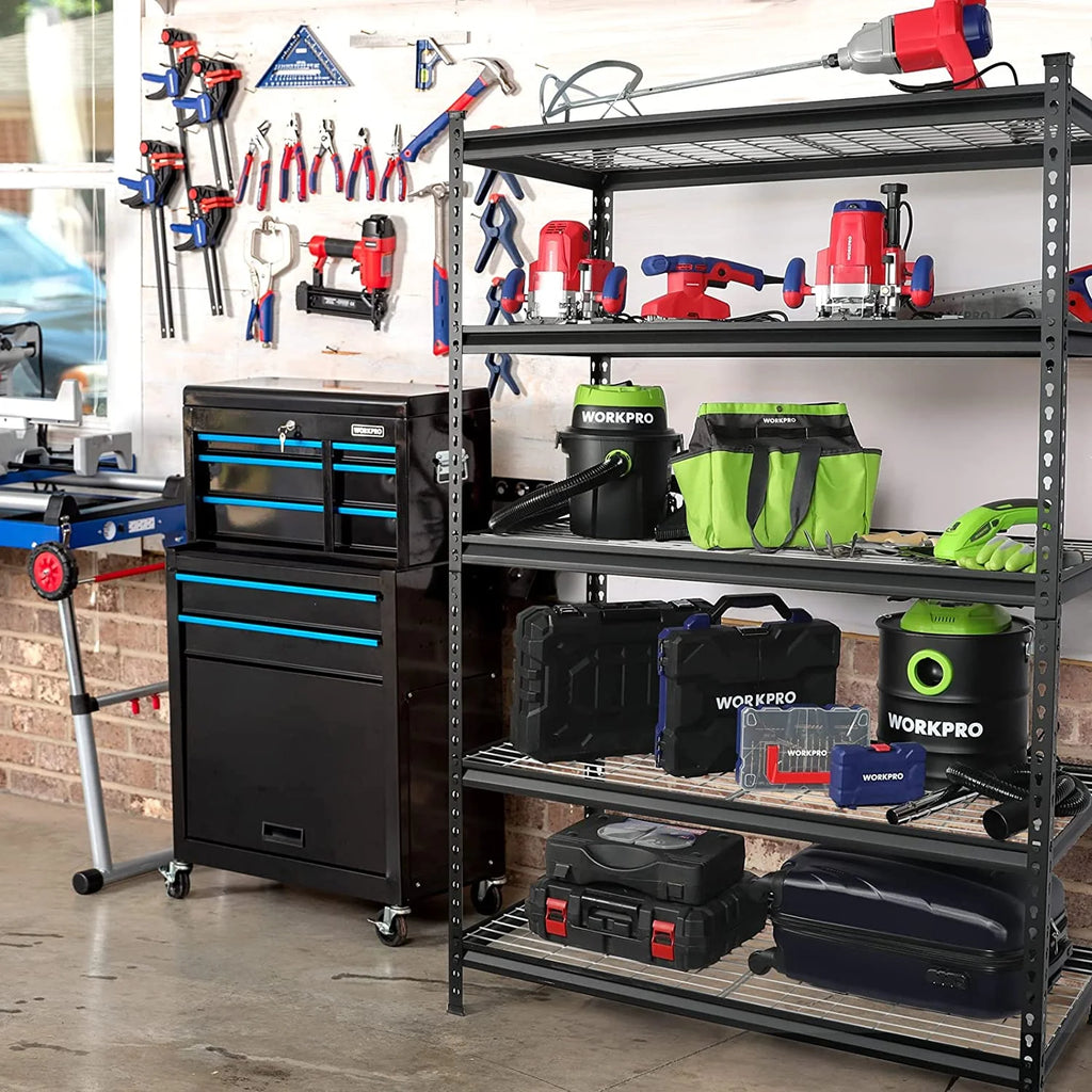 5-Tier Metal Shelving Unit, 48”W x 24”D x 72”H, Heavy Duty Adjustable Storage Rack, 4000 lbs Load Capacity P8690