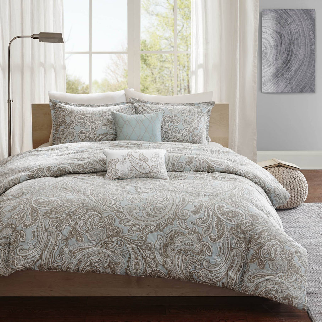 Blue King Cotton Duvet Cover Set U9104