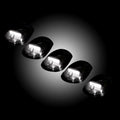Smoked Cab Roof Light Lens (Set of 5) D577