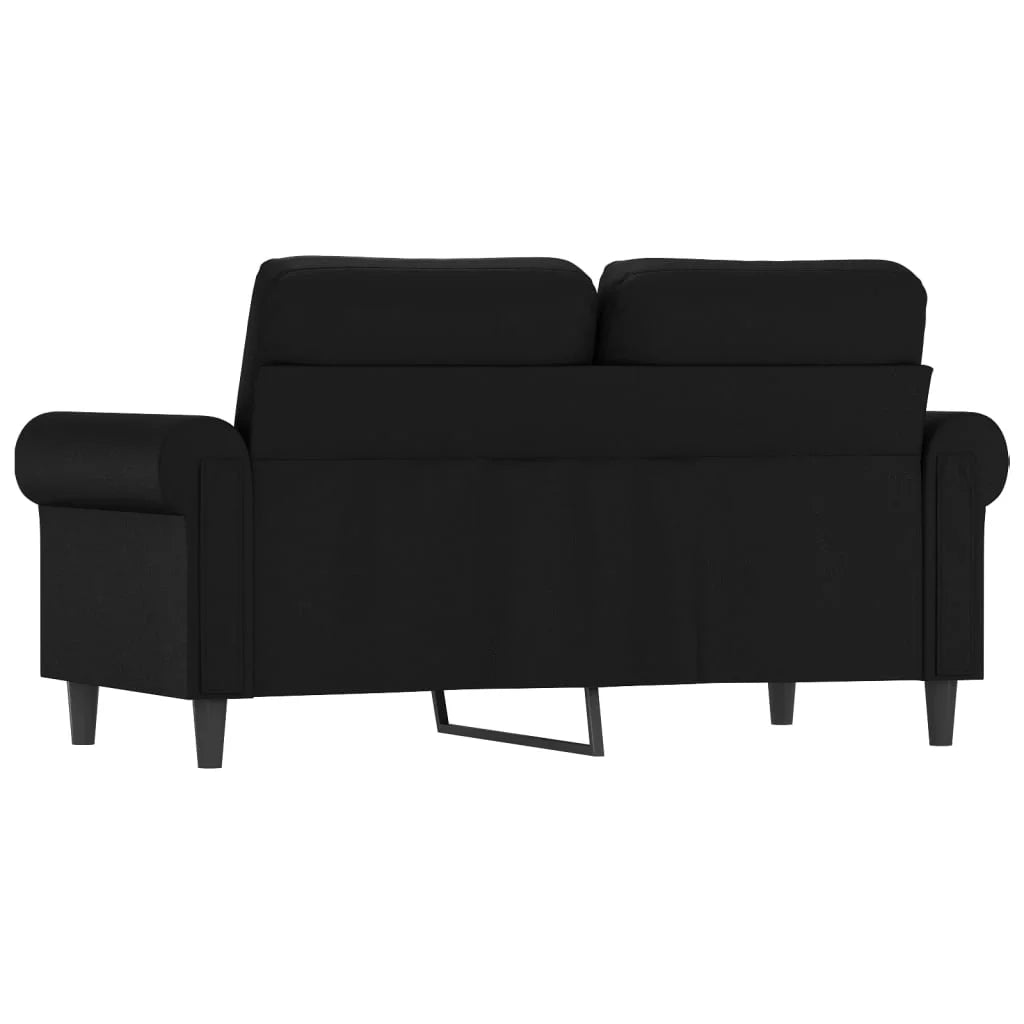 Black Faux Leather 2-Seater Sofa E4241