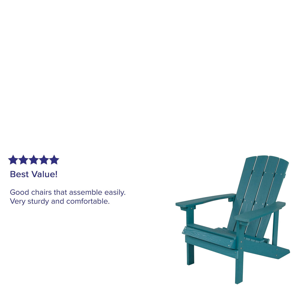Green Faux Wood Adirondack Chair B7723