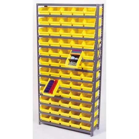 Yellow Economy Shelf Storage Units with Bins M517953