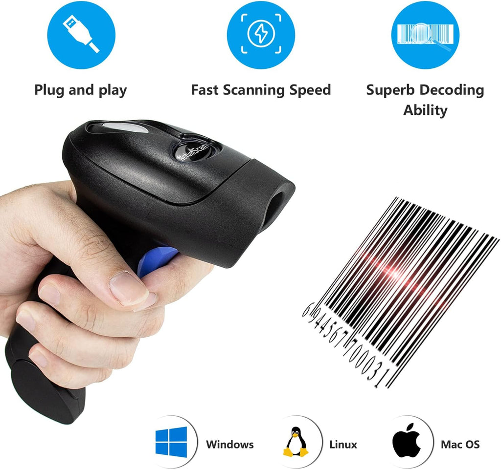 2D Wireless USB Barcode Scanner, Pack of 2 K1383