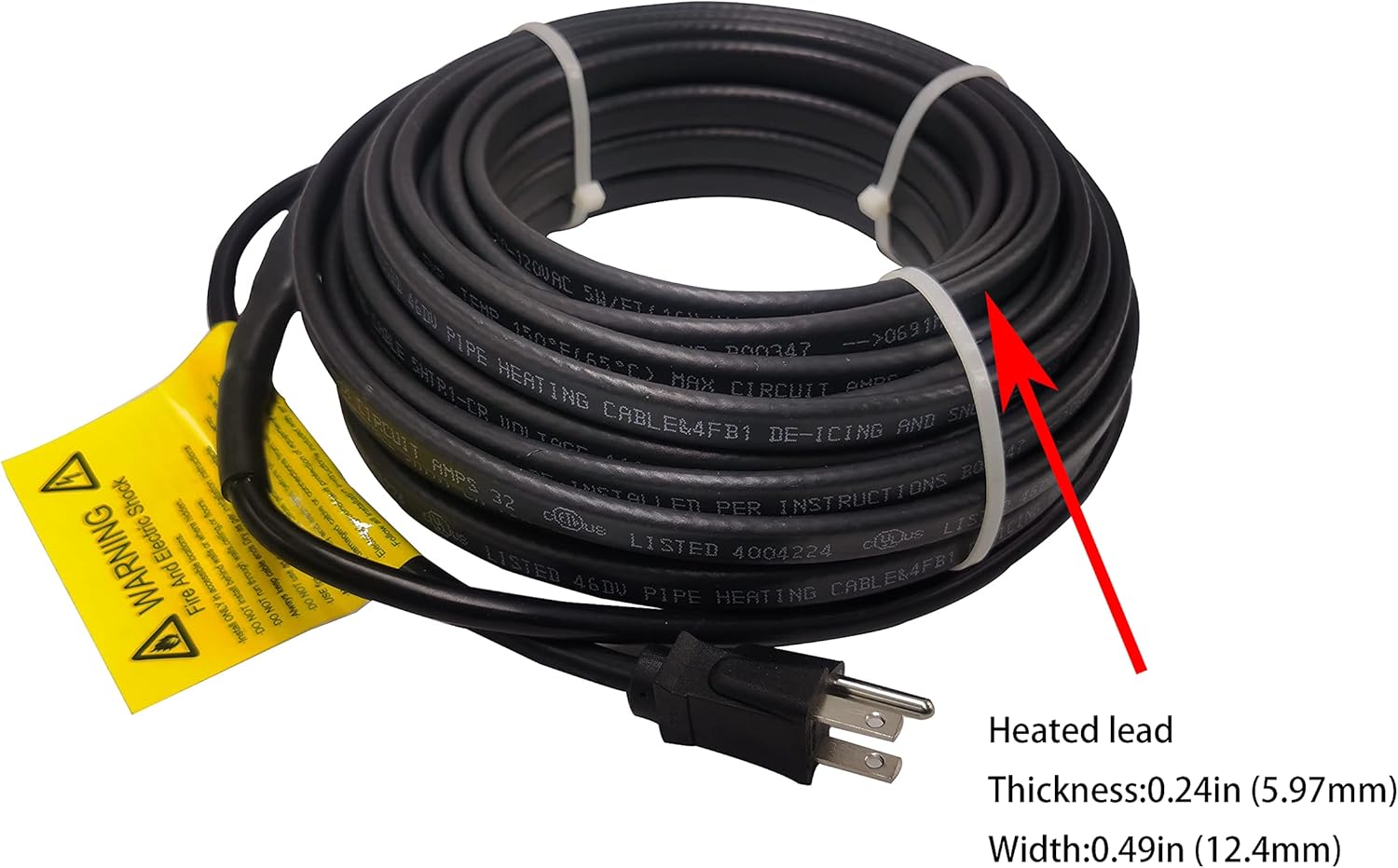 6-feet 120V Self Regulating Heating Cable U45336