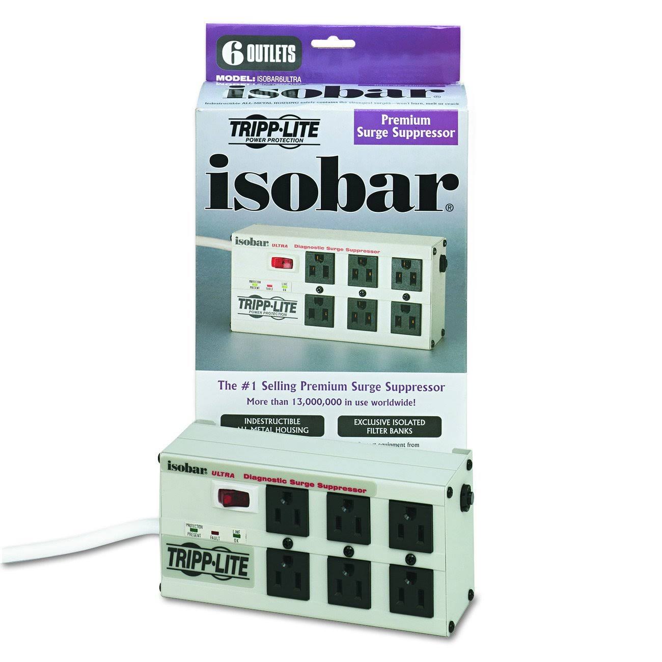 6 Outlet Surge Protector Power Strip 6ft Cord K794294
