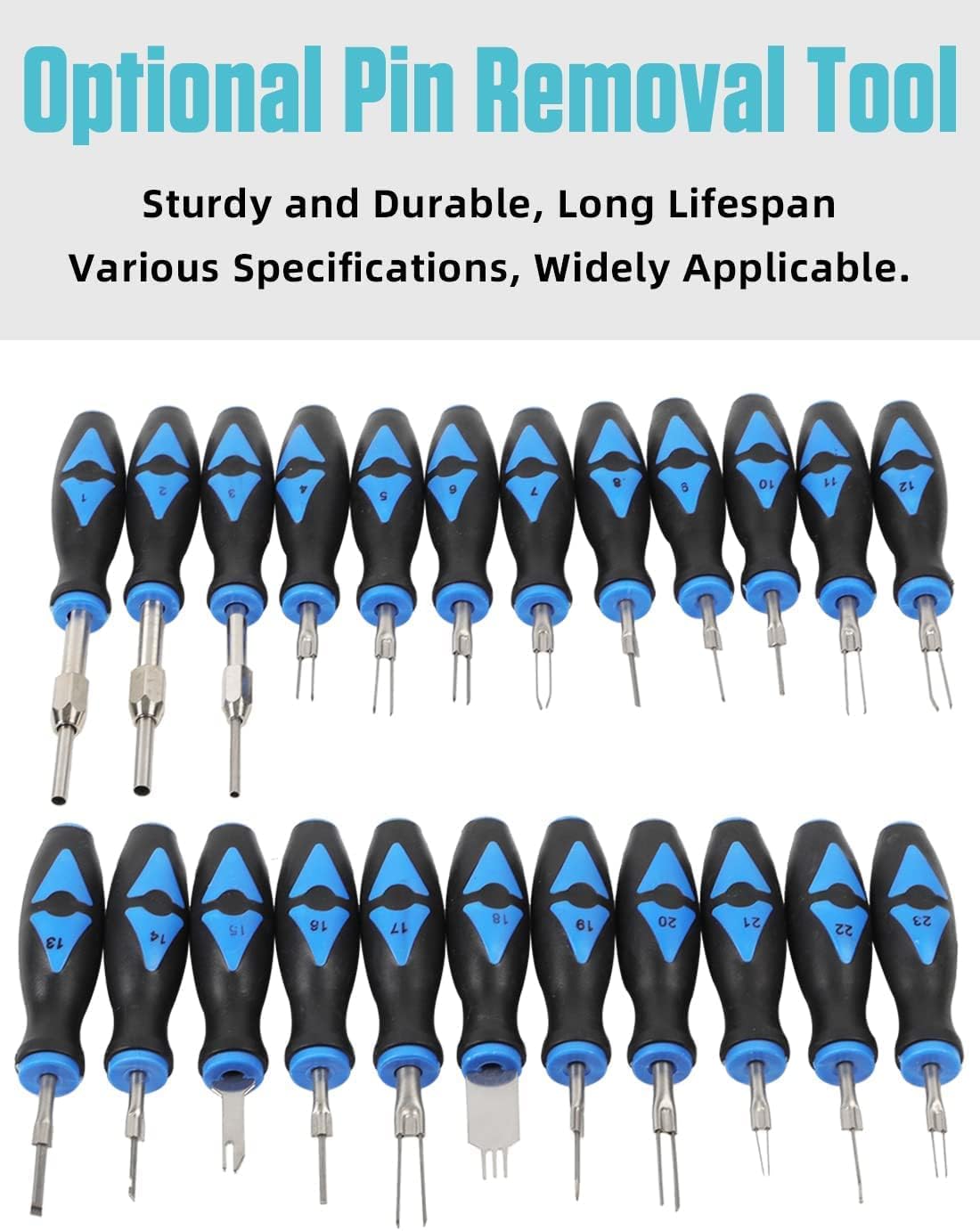 Terminal Removal Tool Kit 23 Pcs with Stainless Steel Tips and Carrying Case Q2950