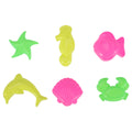 6pcs Beach Sand Toys Set Sand Tray Molds E9552