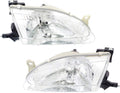 Headlight Assembly Pair for Toyota Corolla 1998 1999 2000 Halogen Q77465