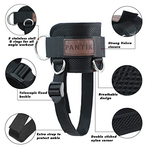 Neoprene Padded Steel Double D-Ring Ankle Cuffs W63983