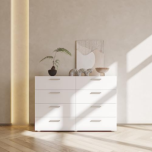 White 6-Drawer Double Dresser R5868