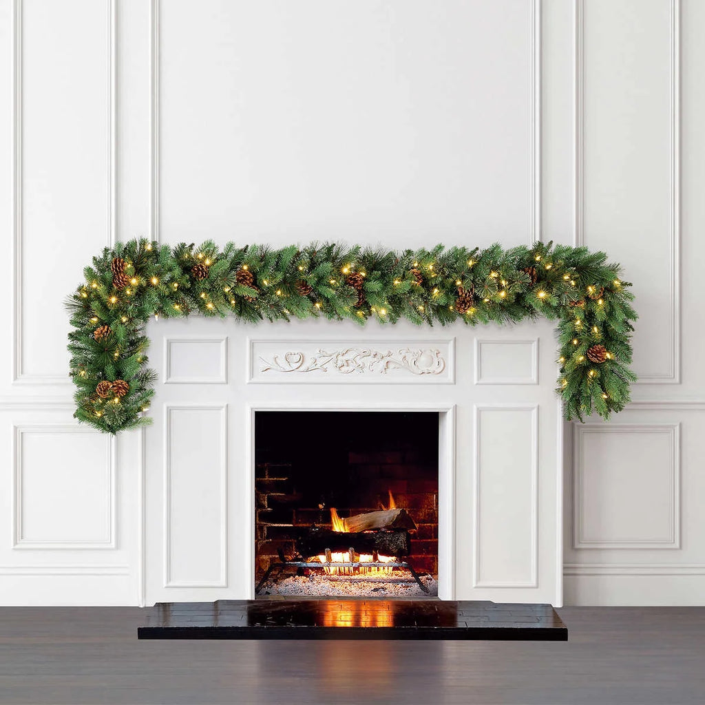 Pre-Lit LED Greenery Garland D72876
