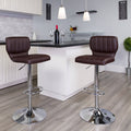Contemporary Vinyl Adjustable Height Barstool I41338