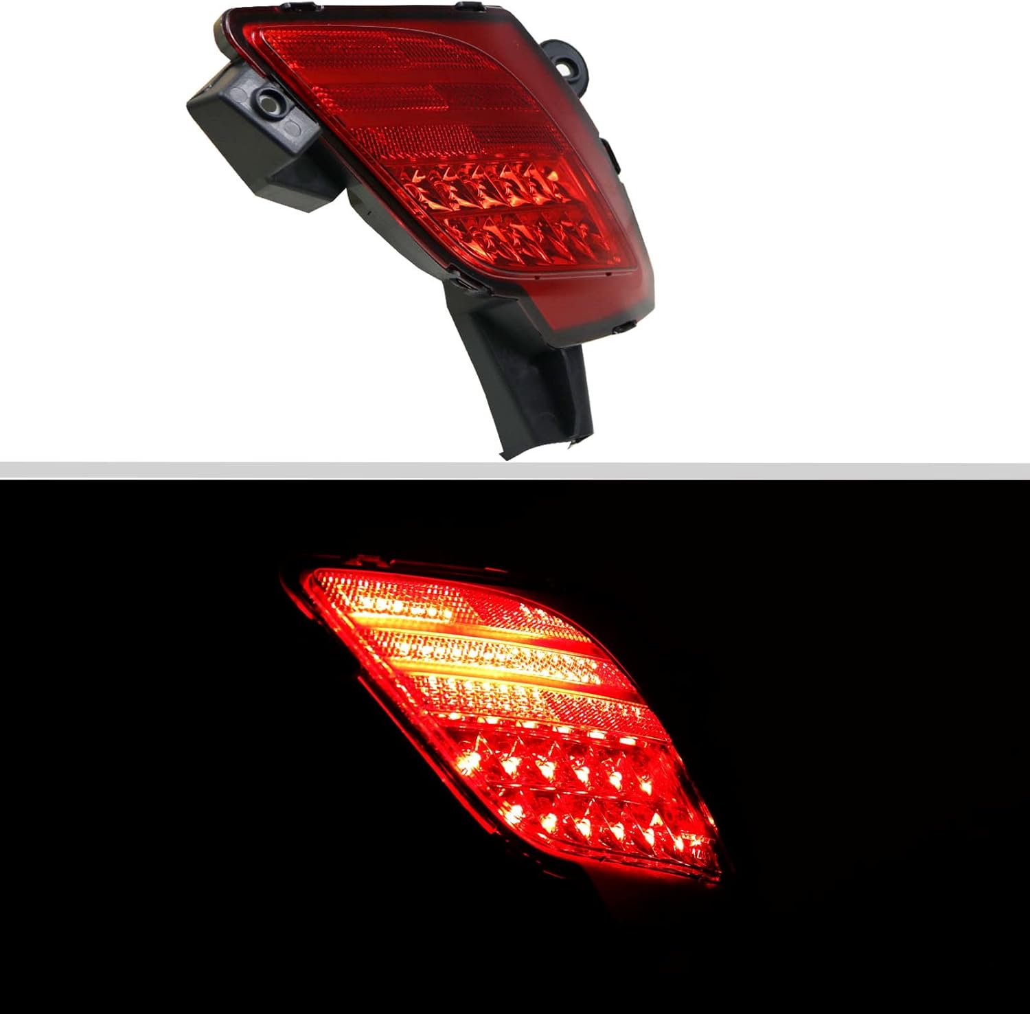 Red Rear Bumper LED Reflector Fog Brake Stop Lights Z72335