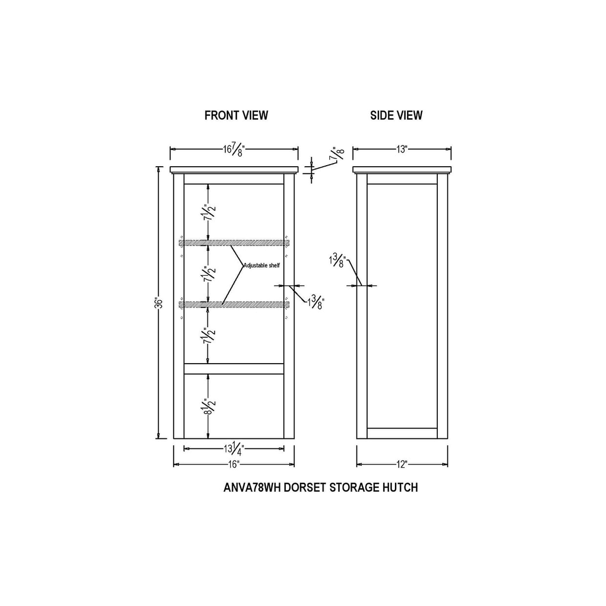 Bathroom Storage Tower with Open Upper Shelves and Lower Cabinet K27305