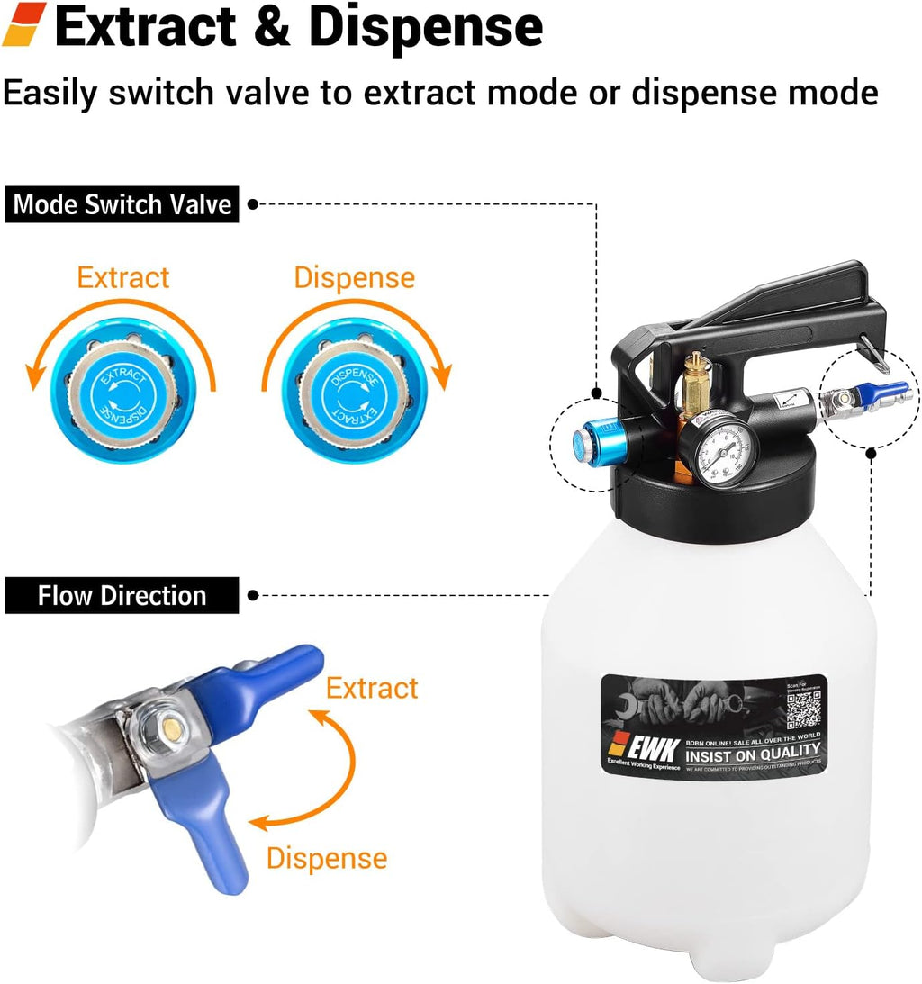 6L Automatic Transmission Fluid Pump Fluid Evacuator and Dispenser with 8 Adapters D5829