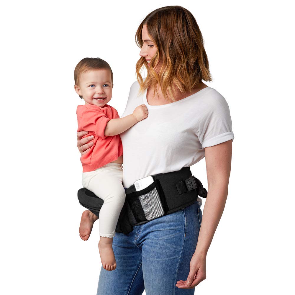 Black Ergonomic Hip Seat Baby Carrier Q39607