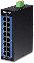 16-Port Hardened Industrial Unmanaged Gigabit DIN-Rail Switch O6861