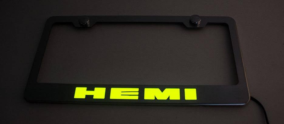 Brushed Black License Plate Frame B782678