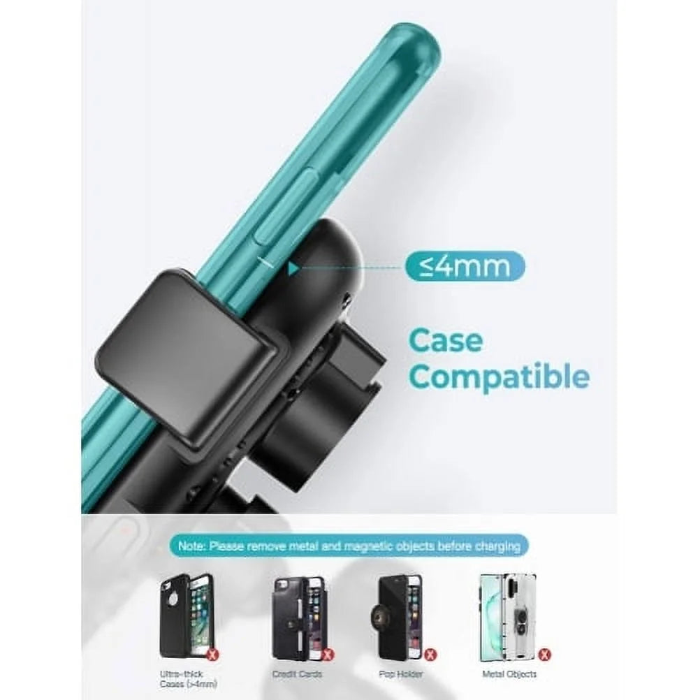 Car Wireless Charger Mount Dashboard Air Vent Holder Fast Charge Auto Sensor Dock Cradle Y67552