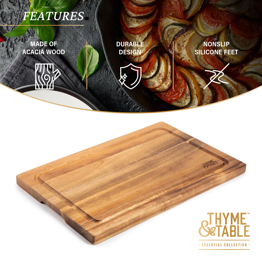 12" x 18" Acacia Wood Cutting Board O8396