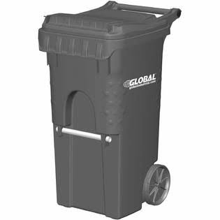 Gray 35 Gallon Mobile Trash Container V580539