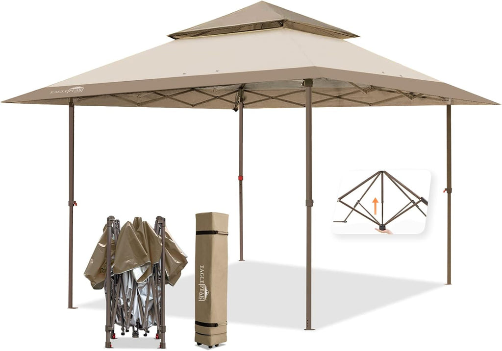 13' x 13' Gray Green Straight Leg Pop Up Canopy Tent J52554