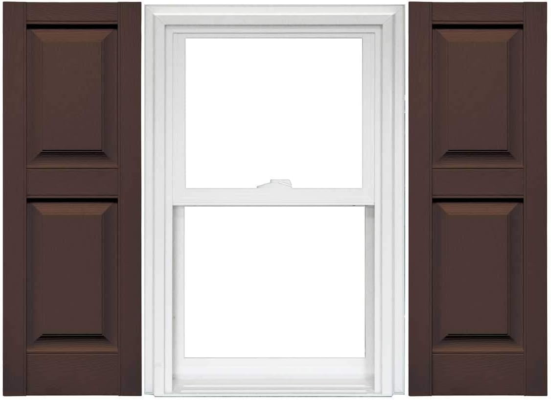Raised Panel Vinyl Shutters (1 Pair) - 14.75 x 59 Classic Blue N883196