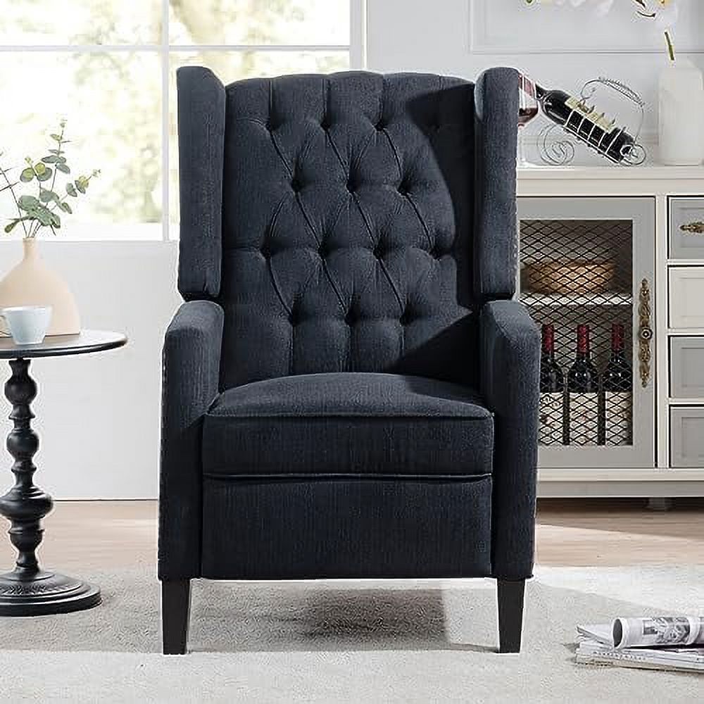 Gray Wingback Recliner Chair with Birch Legs D758773