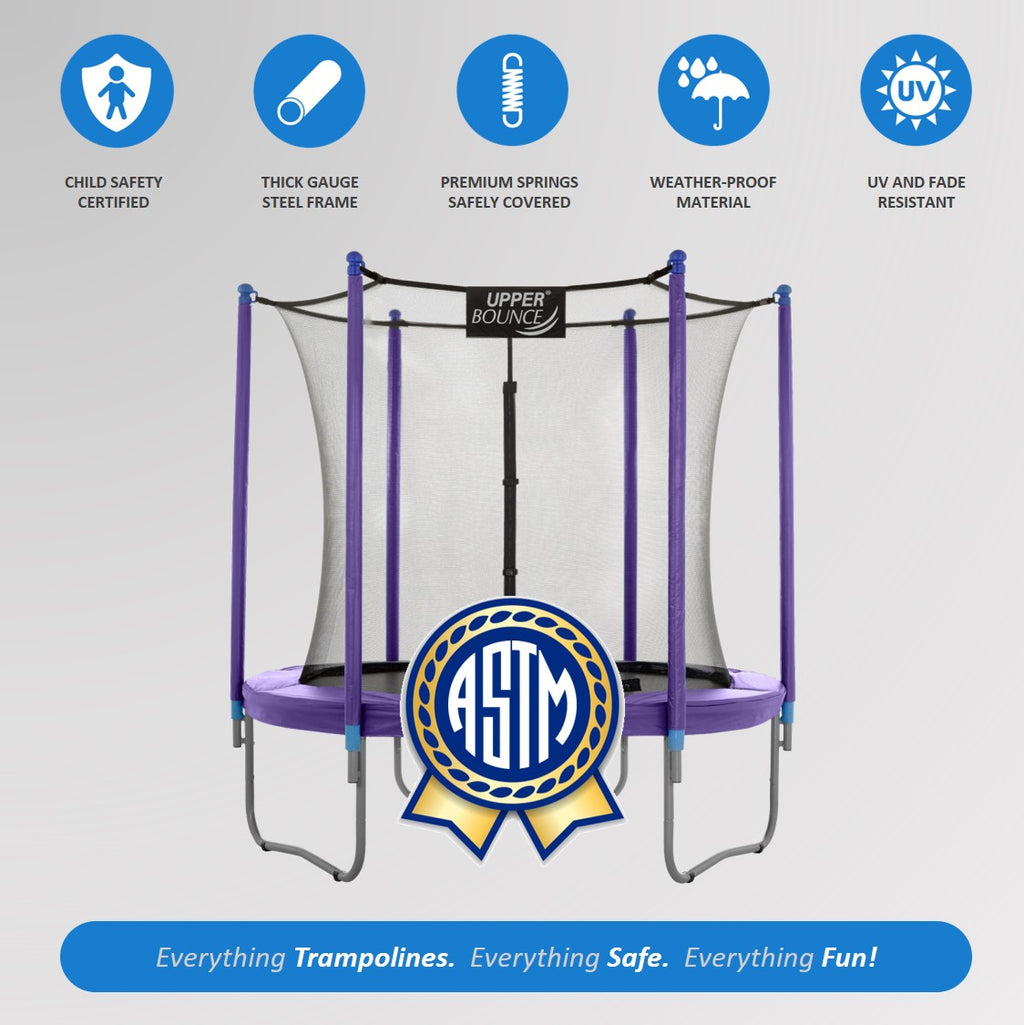 9 FT Round Trampoline with Safety Enclosure System F428287