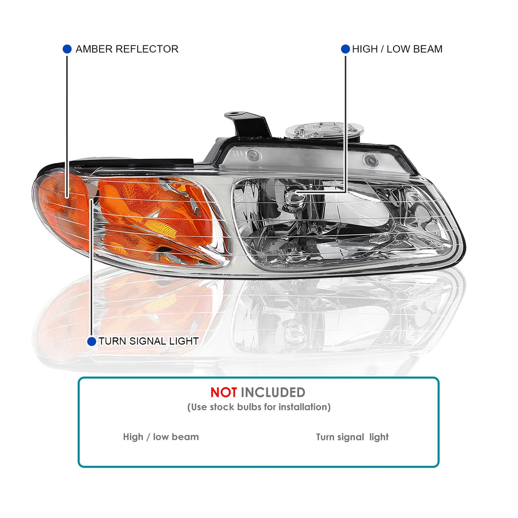 Chrome Headlights L+R Pair Assembly H282651