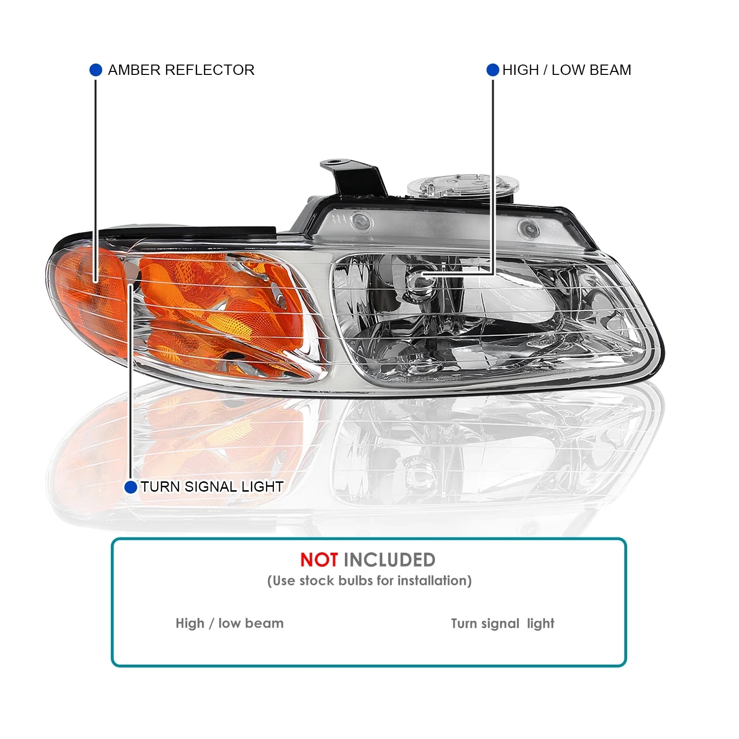 Chrome Headlights L+R Pair Assembly H282651