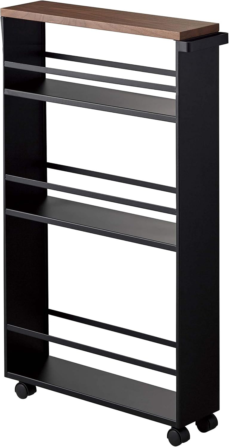 White Rolling Slim Storage Cart With Handle A273124
