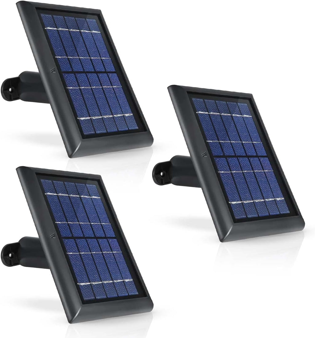 3-Pack Black Solar Panel with Internal Battery for Blink Camera P8919