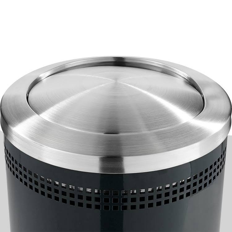 Brown Steel 25 Gallon Receptacle with Swivel Lid X189827