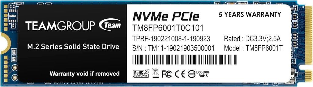 2TB NVMe PCIe Gen3x4 M.2 2280 Internal Solid State Drive SSD K8078
