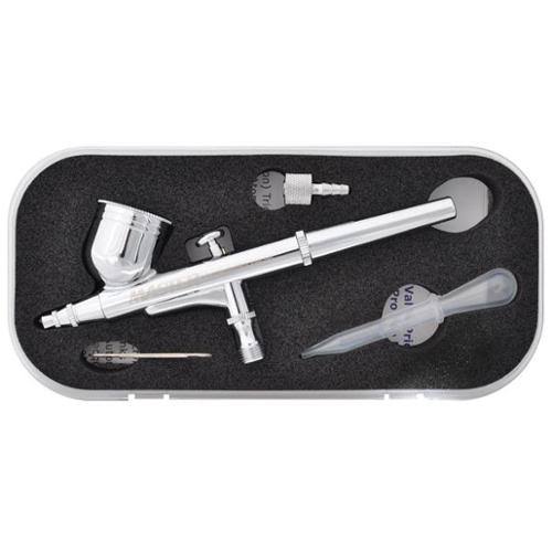 Dual Fan Air Storage Tank Compressor Kit with Gravity Feed Airbrush 6 Color Acrylic Paint Set R876940