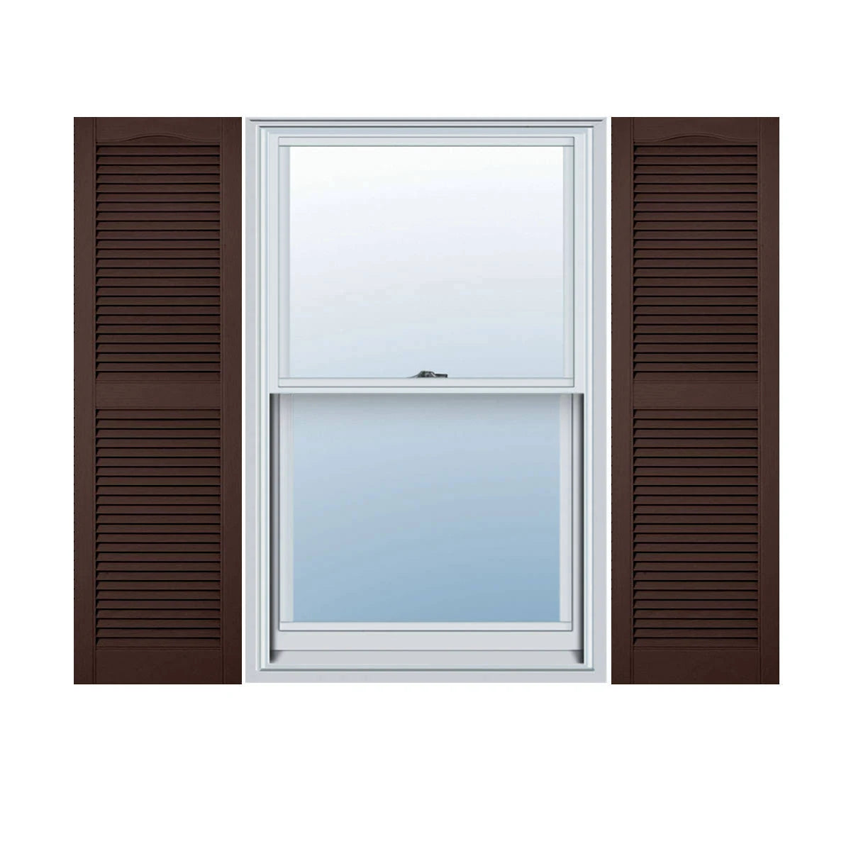 Federal Brown Open Louver Shutters S8159