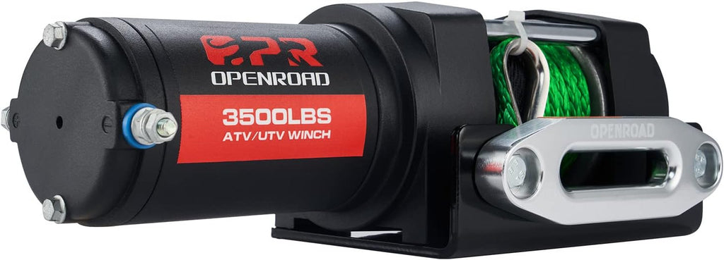 Red 10000lbs 12V Synthetic Rope Truck Winch with Hawse Fairlead O771431