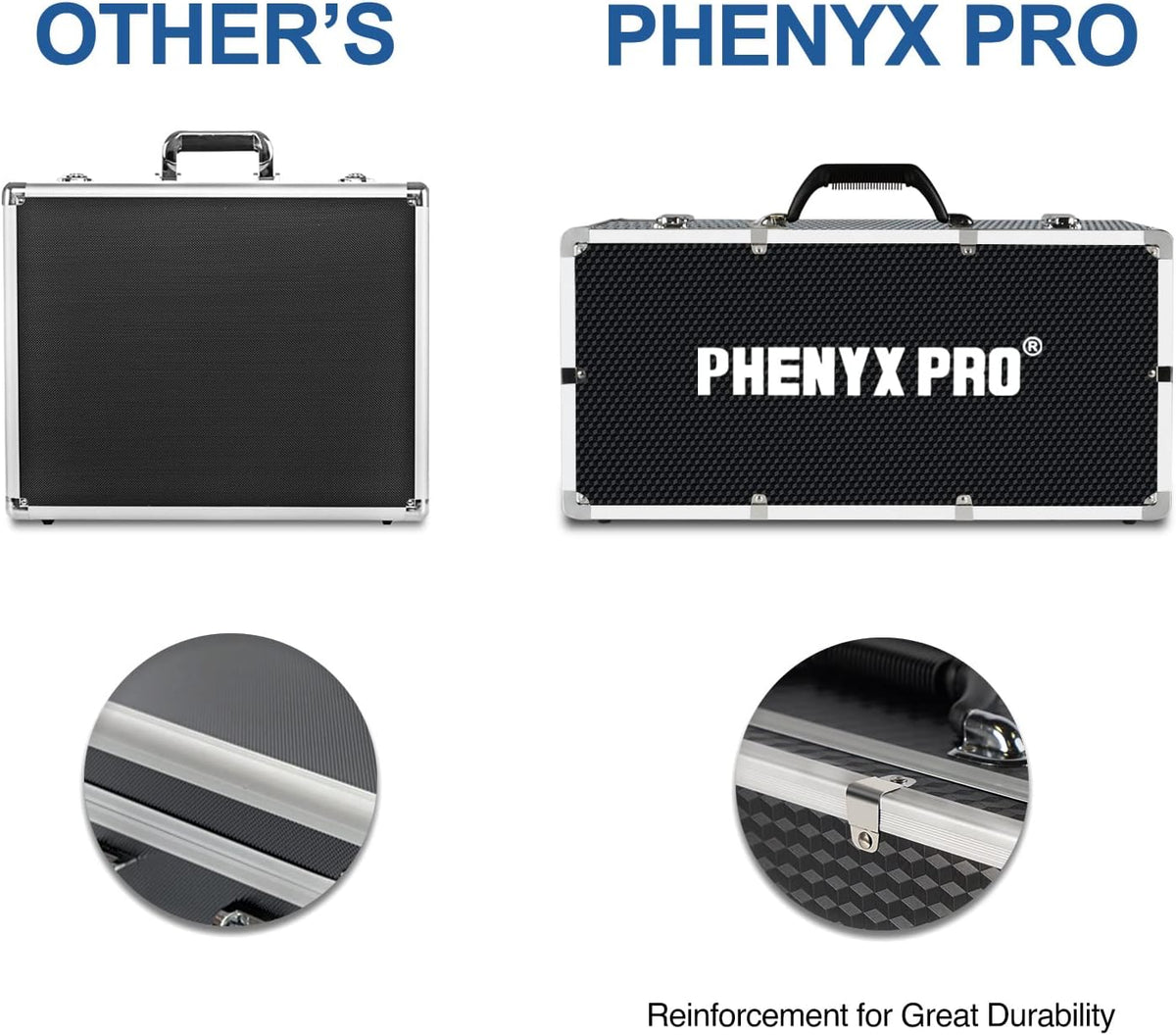 Large Size Carrying Case with Pre-Diced Foam, Aluminum Alloy, Pack of 2 N878