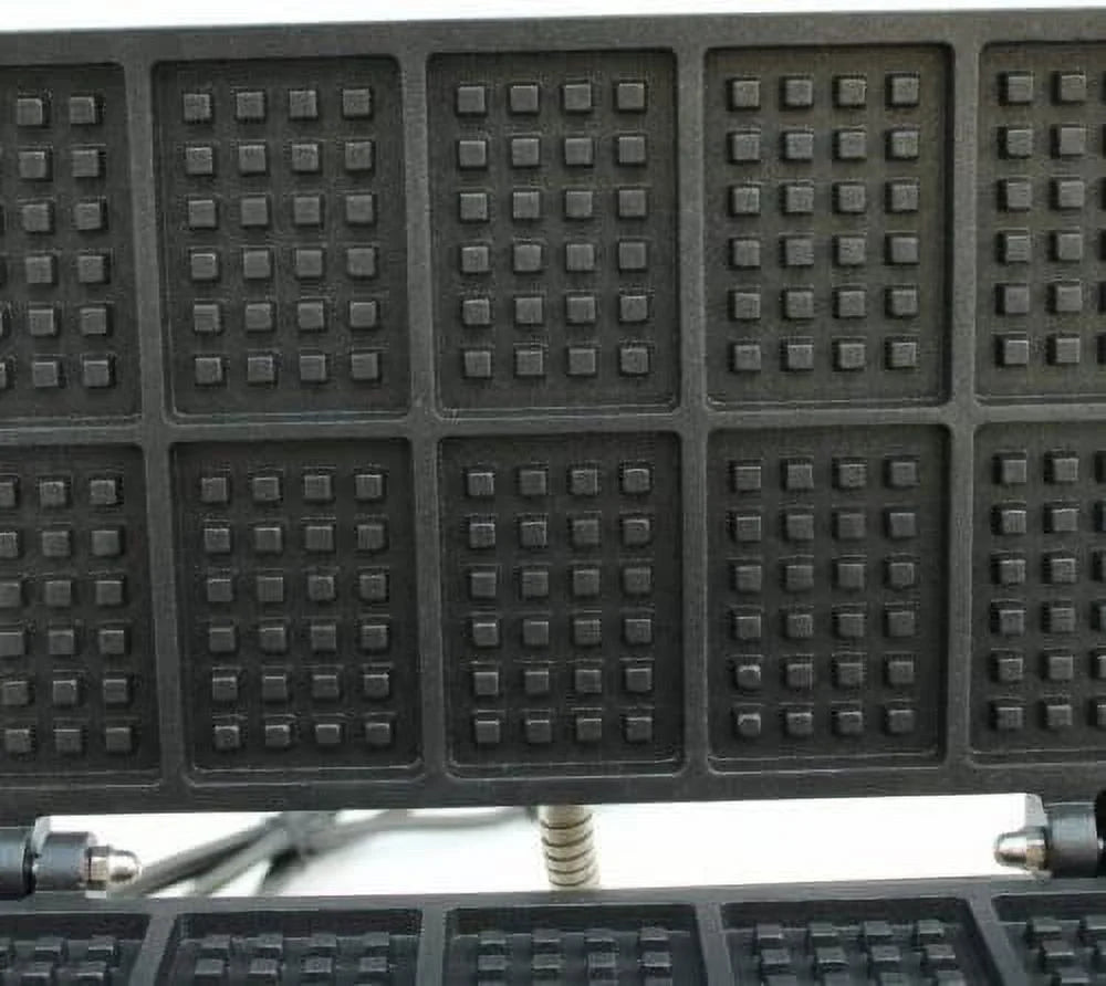 110V Commercial Stainless Steel Nonstick 10PCS Waffle Maker B80915