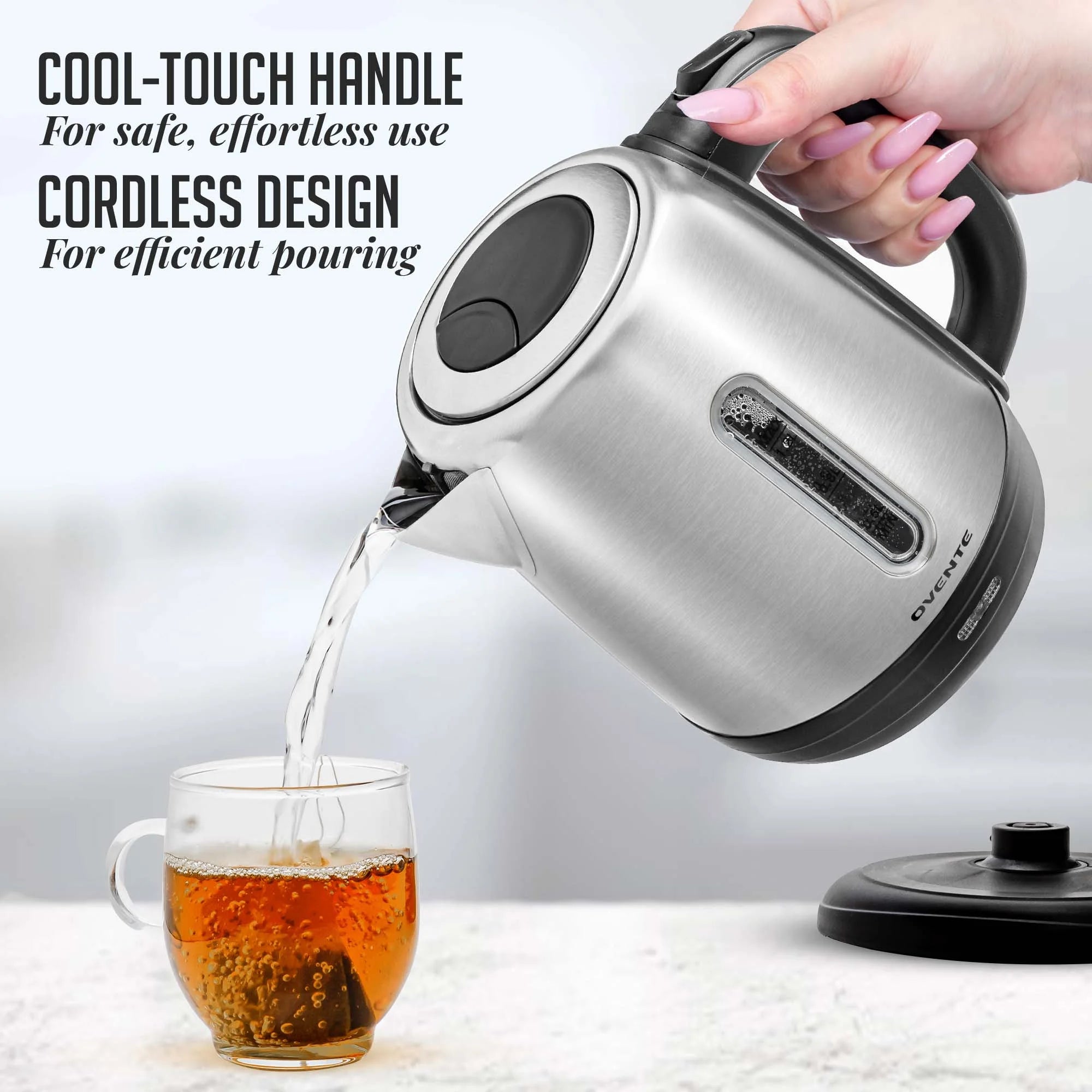 Stainless Steel Electric Kettle 1.2 Liter with Auto Shut-Off J638951