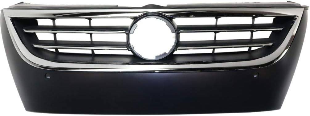 Primed Black Plastic Grille Assembly with Chrome Molding and Distance Sensor Hole R976653