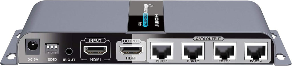 1080P 1x4 HDMI Splitter Over Cat6 Extender with IR, Up to 40M Or 131 Ft Q371999