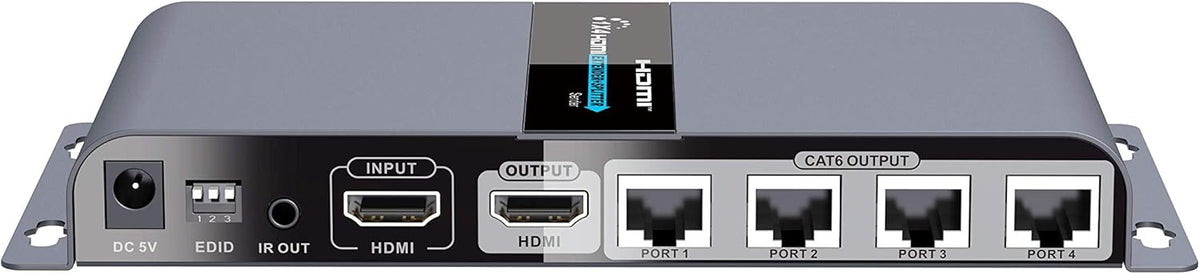 1080P 1x4 HDMI Splitter Over Cat6 Extender with IR, Up to 40M Or 131 Ft Q371999