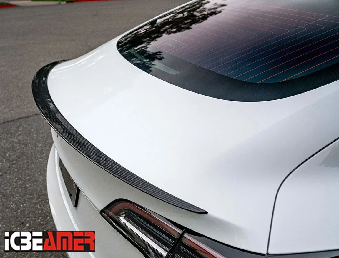 Real Carbon Fiber Trunk Spoiler Gloss Finish for Tesla Model 3 2017-2020 R3309