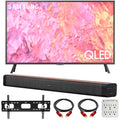 43 Inch QLED 4K Smart TV Bundle with 60W 2.0 Channel Soundbar, TV Wall Mount Bracket and 6-Outlet Surge Adapter B621