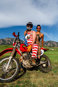 Red/White/Blue American Flag Overalls E811312