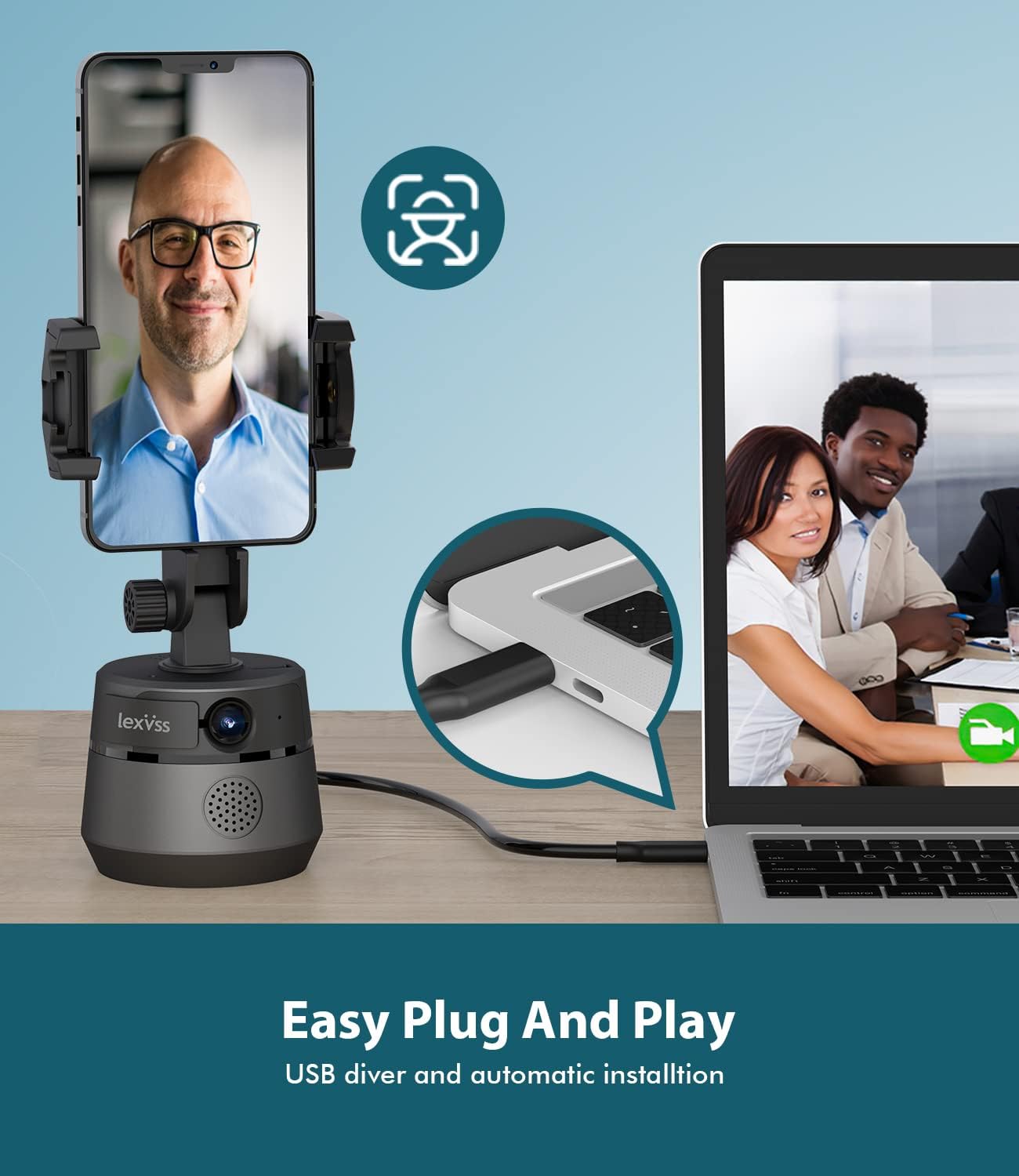 1080P Webcam with Microphone Tripod and Privacy Cover, Grey, Pack of 2 M105906